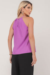 Blusa Miss Misses Regata C/ Drapeada - Roxo