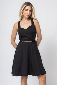 Vestido Melissa C/Detalhe Passante - Preto