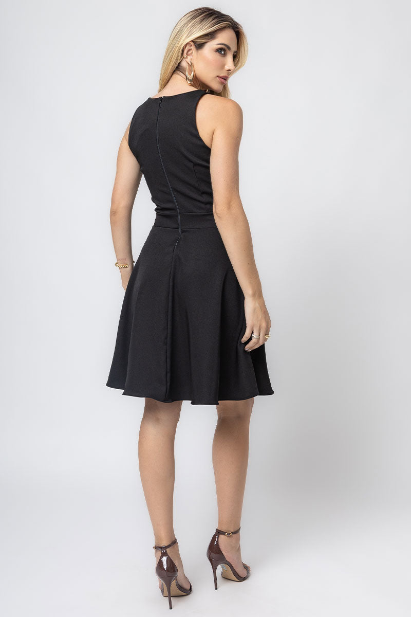 Vestido Melissa C/Detalhe Passante - Preto