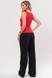 Blusa Luana Canelada - Vermelho