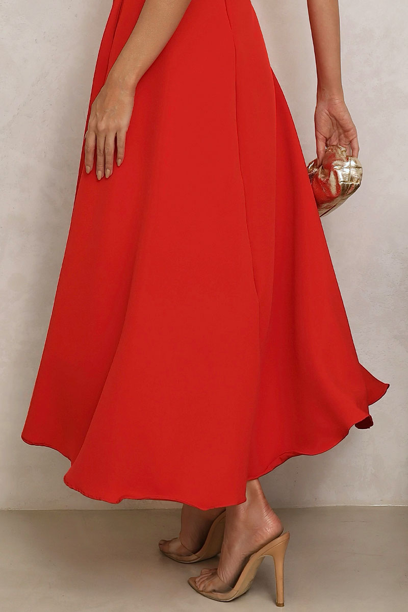 Vestido Katia Com Alça e Laço - Vermelho