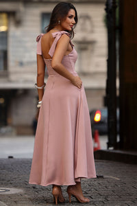 Vestido Kátia com Alça e Laço - Rosê