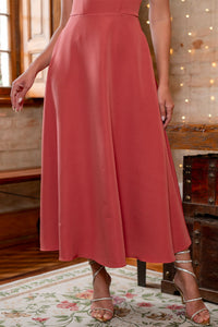 Vestido Kátia Com Alça e Laço - Marsala