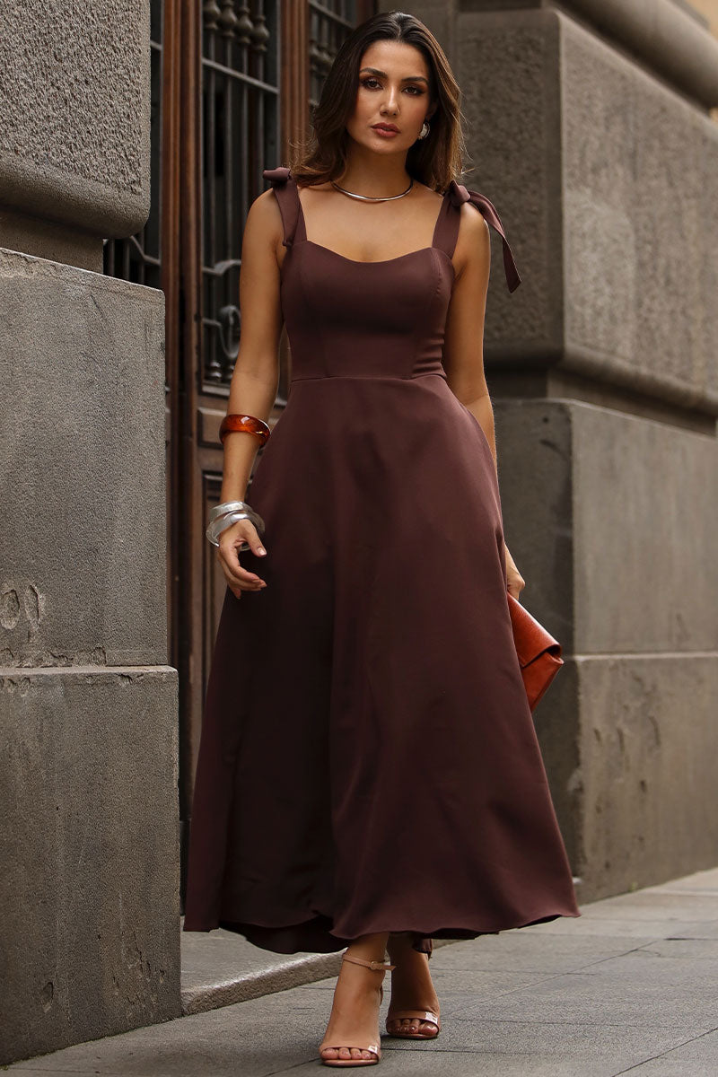 Vestido Katia Midi - Marrom