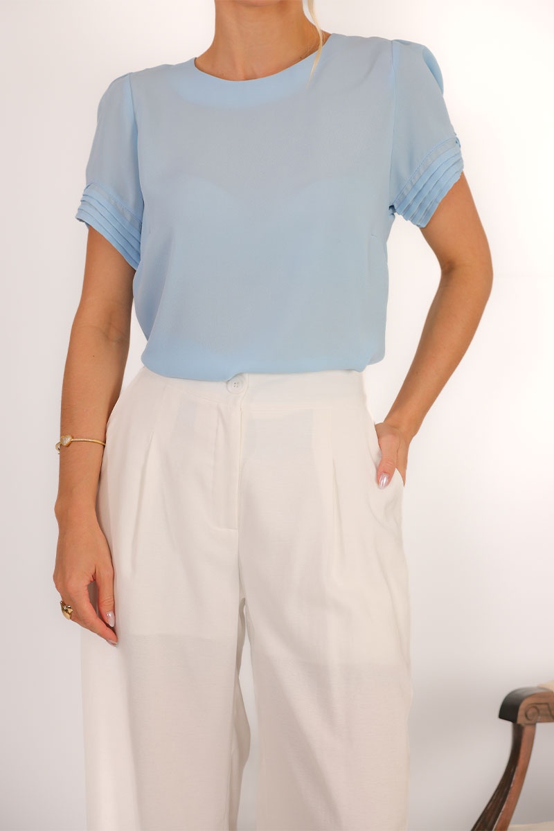 Blusa Natacha Pregas - Azul