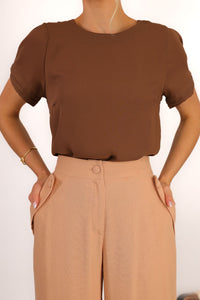 Blusa Natacha Pregas - Marrom