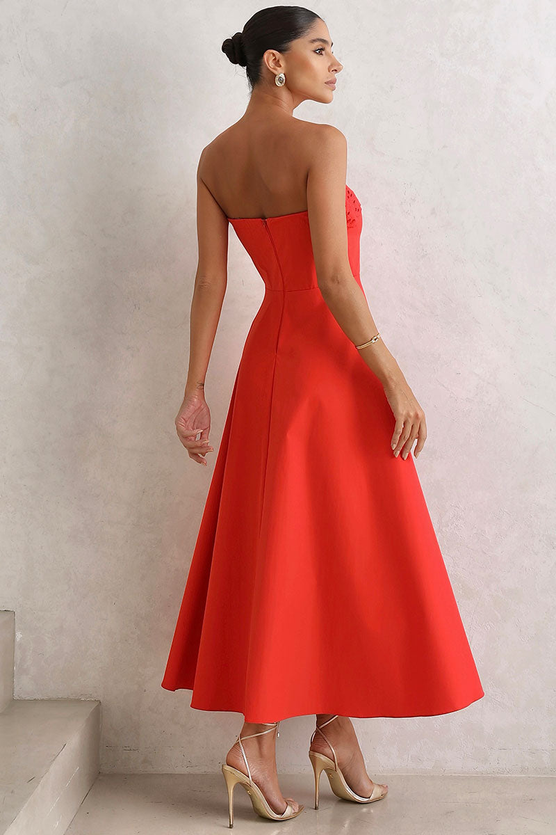 Vestido Jennifer Tomara que Caia Com Guipir - Vermelho