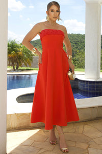 Vestido Jennifer Tomara que Caia Com Guipir - Vermelho