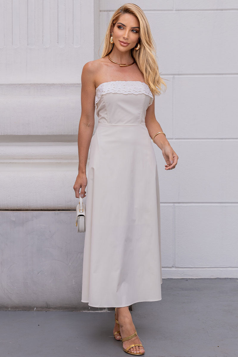 Vestido Jennifer TQC Com Guipir - Off White