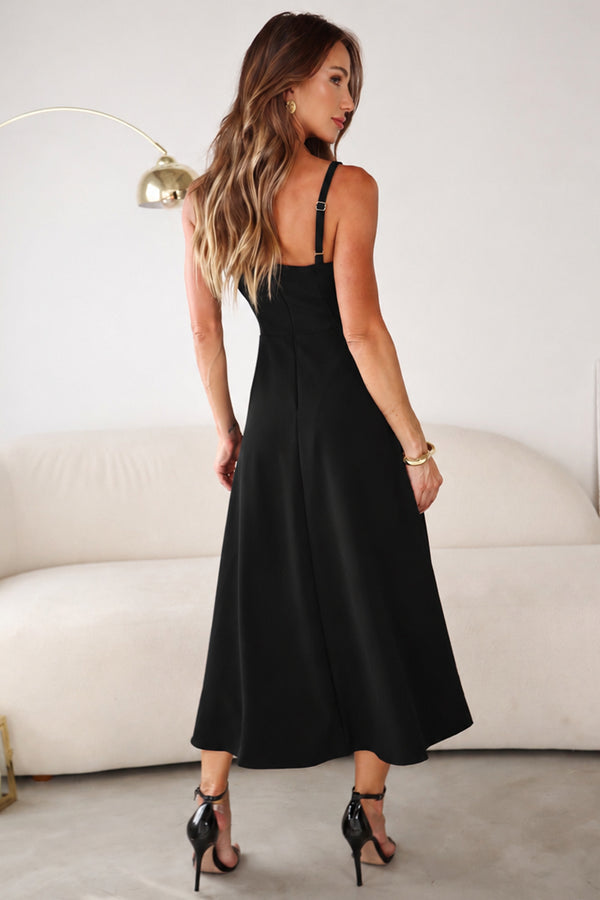 Vestido Luciana Transpassado - Preto