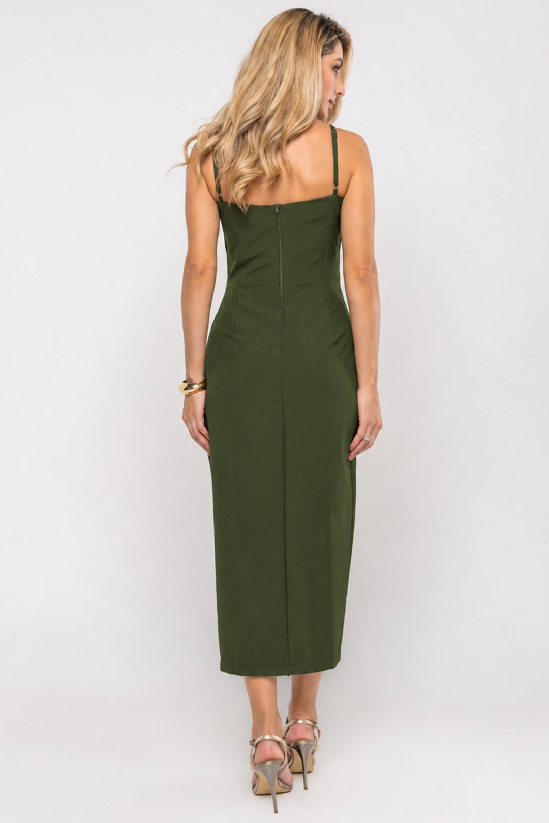 Vestido Angélica Midi - Verde Musgo