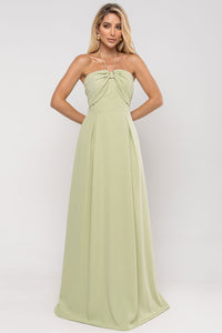 Vestido Ketlyn Longo  Frente Única - Verde