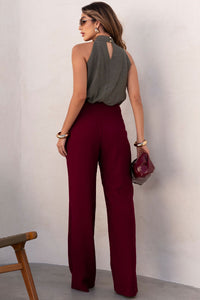 Blusa Irene Com Detalhe Flor de Metal - Verde Musgo