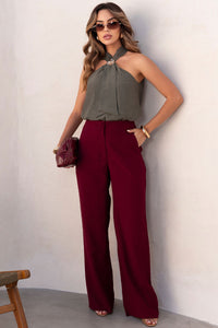 Blusa Irene Com Detalhe Flor de Metal - Verde Musgo