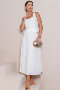 Conjunto Valentina Saia Com Colete - Off White