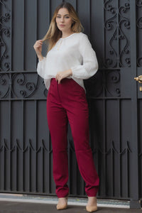 Blusa Elis Manga Longa Com Ponteira - Off White