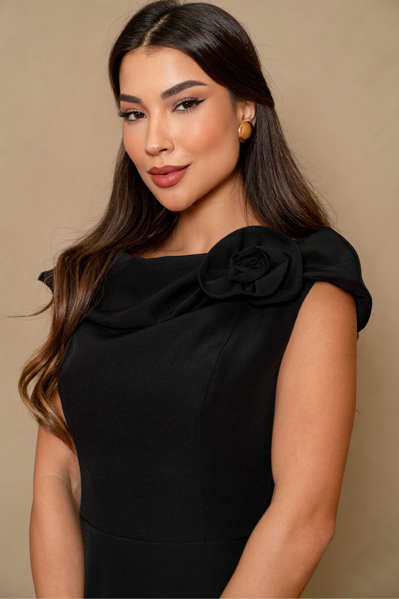 Vestido Hilda Midi - Preto