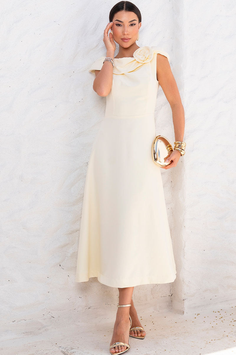 Vestido Hilda Midi - Amarelo