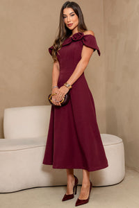 Vestido Hilda Midi - Vinho