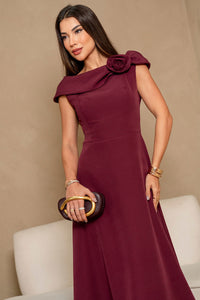 Vestido Hilda Midi - Vinho