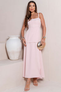 Vestido Antonella Longo Com Alca e Fenda - Rosa