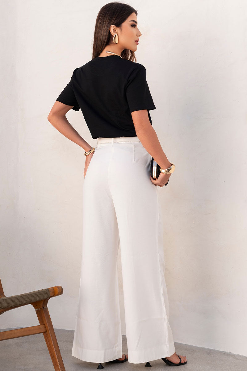 Blusa Tamires Manga Curta Com Detalhe Metal - Preto