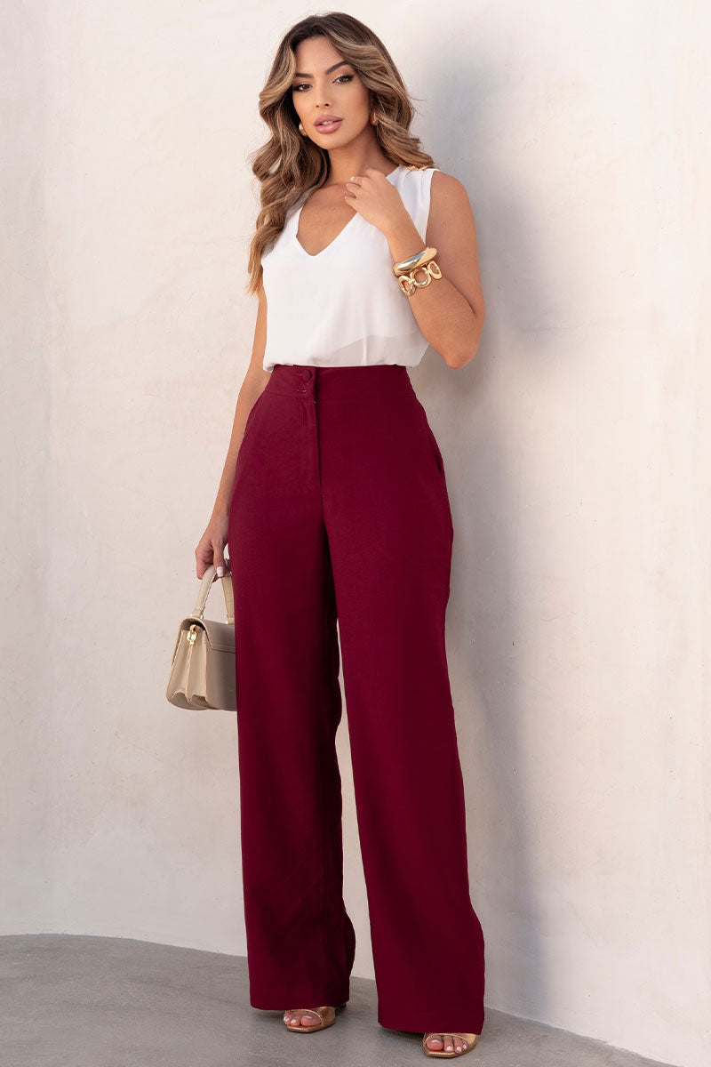 Blusa Dora Crepe Com Detalhe Botão no Ombro - Off White