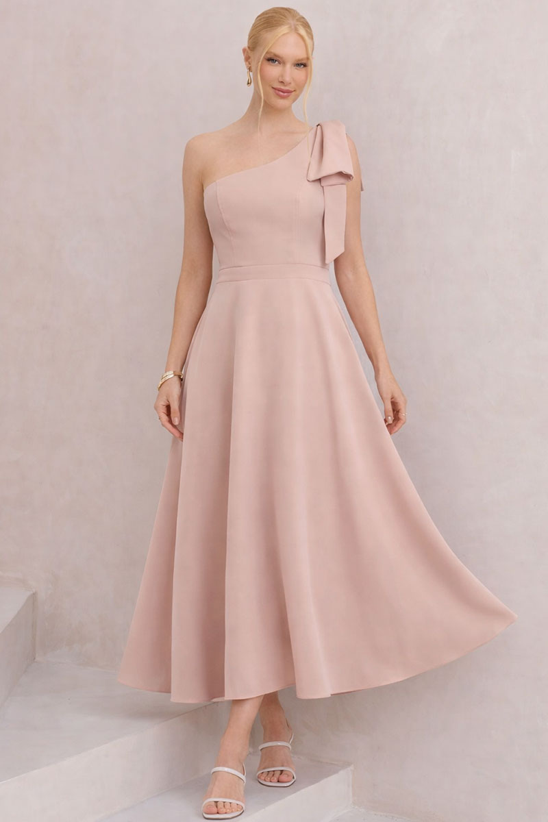 Vestido Glaucia Midi - Bege