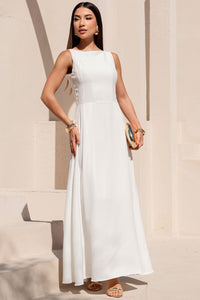 Vestido Eliza Longo Com  Zíper - Off White