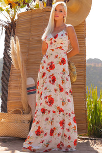 Vestido Graziela Longo Estampado Com Alça - Rosa