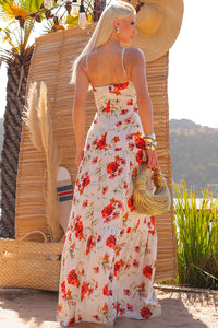 Vestido Graziela Longo Estampado Com Alça - Rosa