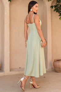 Vestido Paulina Com Pregas e Alça - Verde