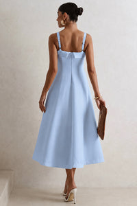 Vestido Teodora Midi - Azul
