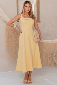 Vestido Teodora Midi - Amarelo