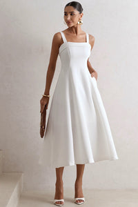 Vestido Teodora Com Alça, Bolso e Zíper - Off White