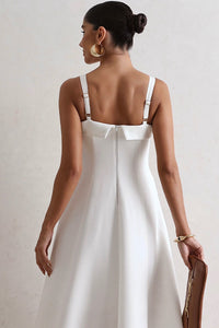 Vestido Teodora Com Alça, Bolso e Zíper - Off White