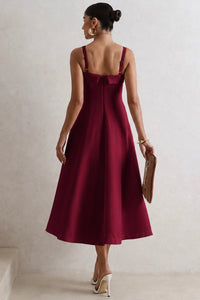 Vestido Teodora Midi - Bordô