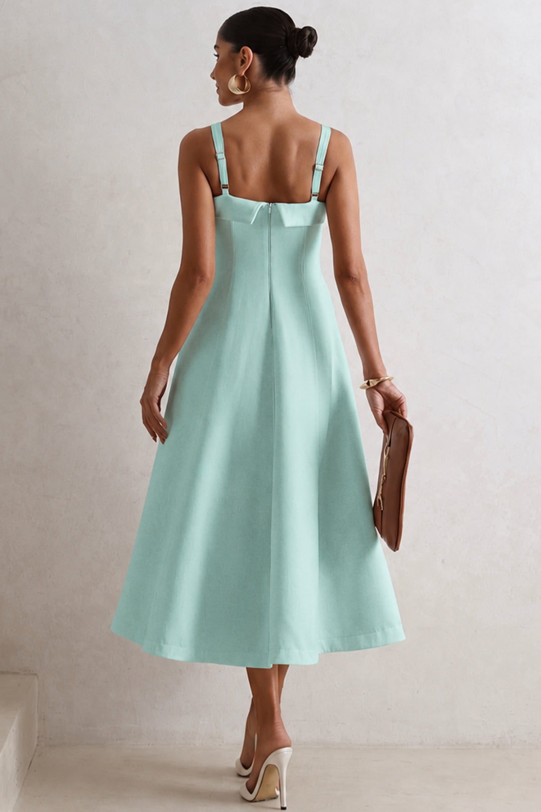 Vestido Teodora Midi - Verde Claro