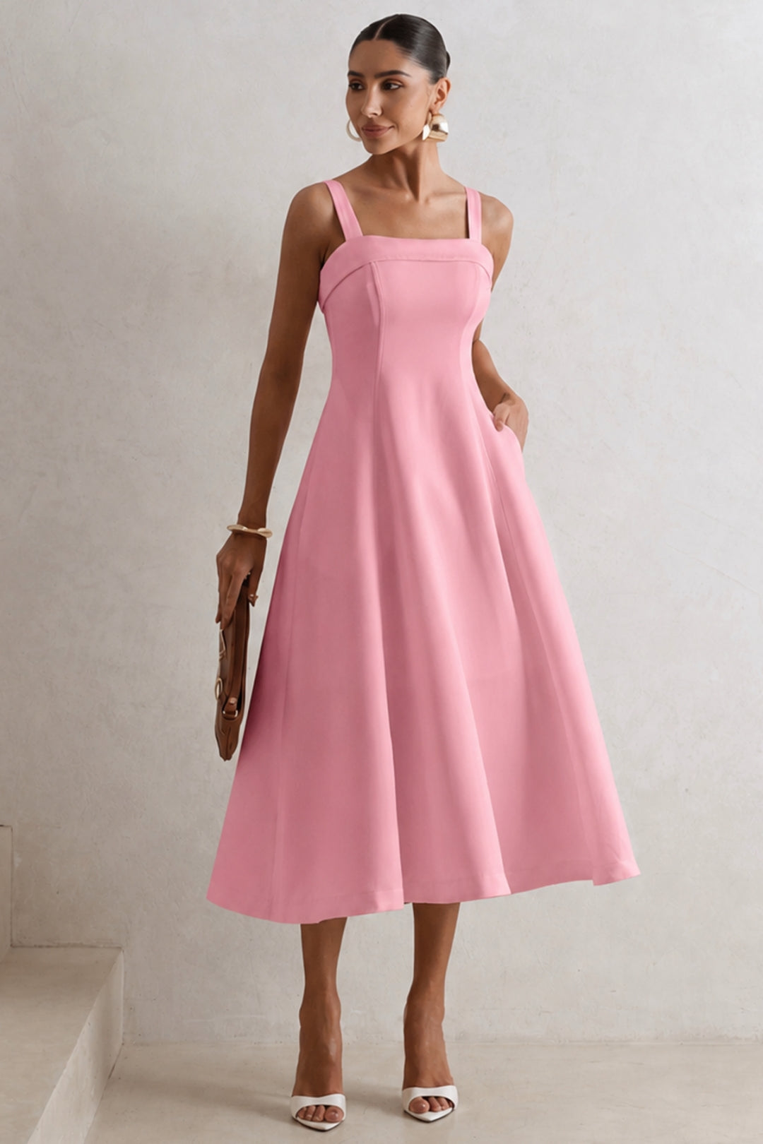 Vestido Teodora Midi - Rosa