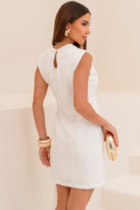 Vestido Suzy Tubinho Curto Com Detalhe Fivela - Off White