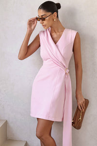 Vestido Suzy Tubinho Curto Com Detalhe Fivela - Rosa