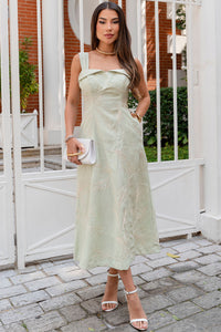 Vestido Serena Bordado Com Alça Larga - Verde