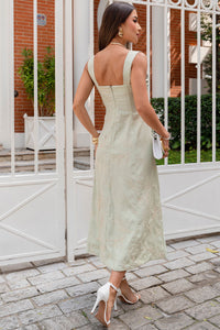 Vestido Serena Bordado Com Alça Larga - Verde