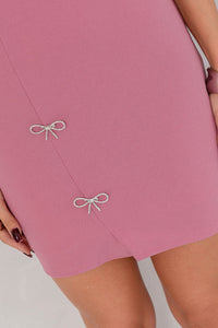 Vestido Geisa Tubinho Com Detalhe Metal - Goiaba