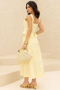 Conjunto Darlene Blusa Saia Com Zíper - Amarelo