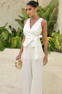 Conjunto Melina Calça e Blusa Transpassada - Off White