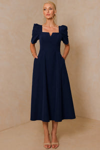 Vestido Dafny Midi - Azul Marinho