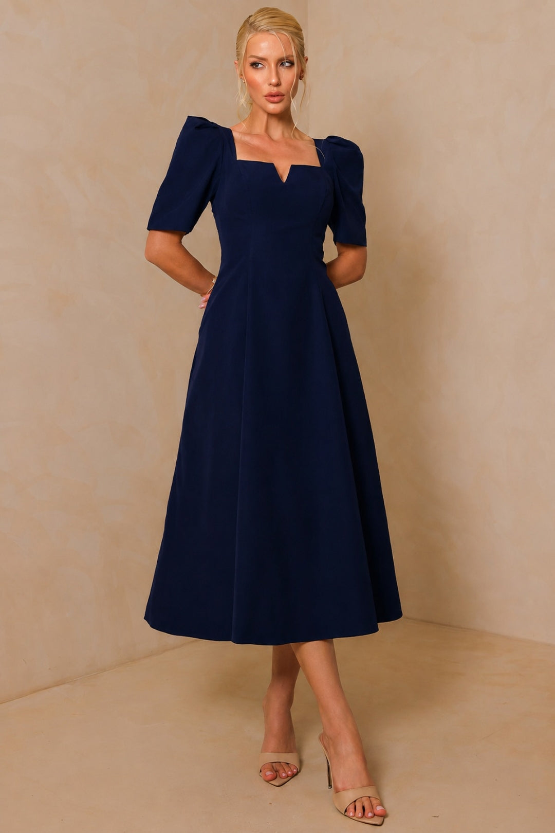 Vestido Dafny Midi - Azul Marinho
