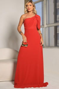 Vestido Jamile Longo Um Ombro Só - Vermelho