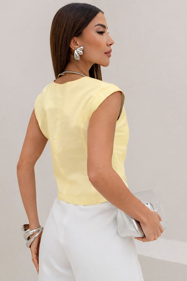 Blusa Monique Alfaiataria - Amarelo